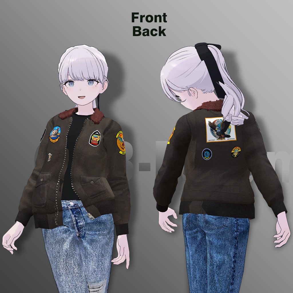 【24アバター対応】米海軍レザーフライトジャケットセット