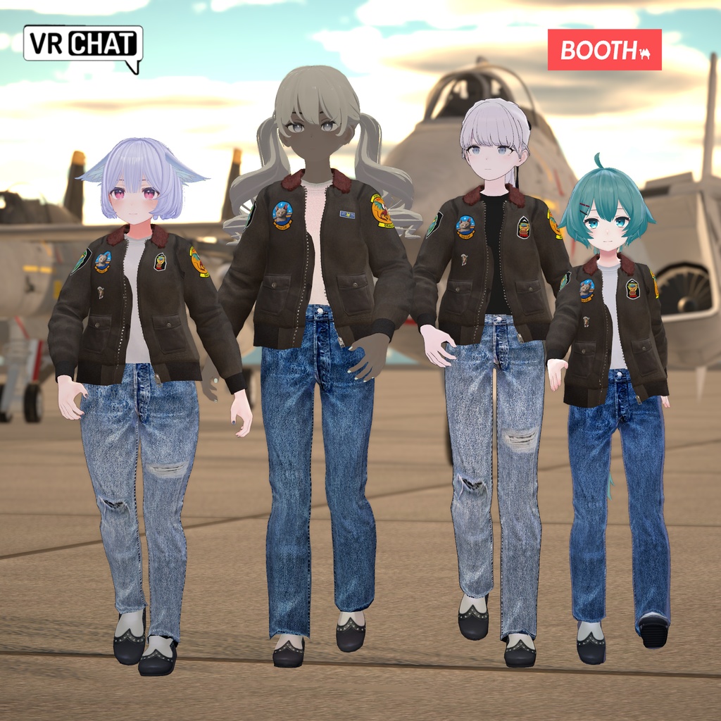 【24アバター対応】米海軍レザーフライトジャケットセット