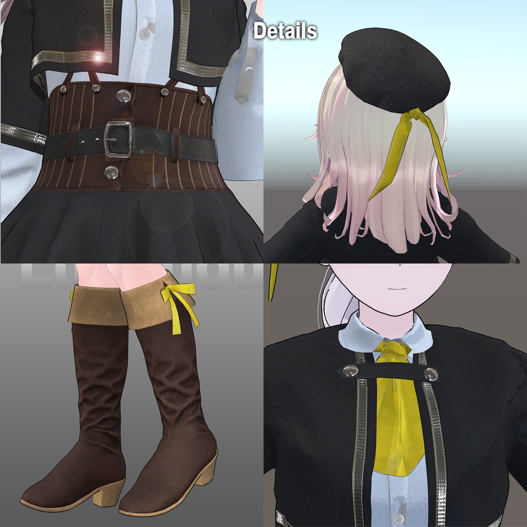 【10アバター対応】魔法少女のドレス