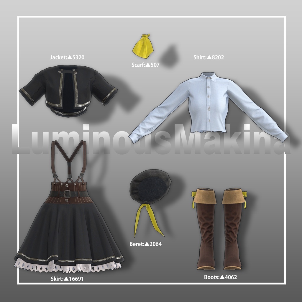 【10アバター対応】魔法少女のドレス