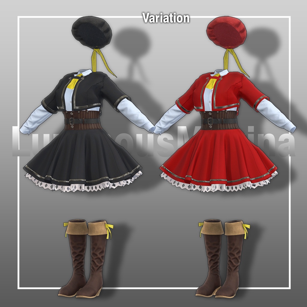 【10アバター対応】魔法少女のドレス