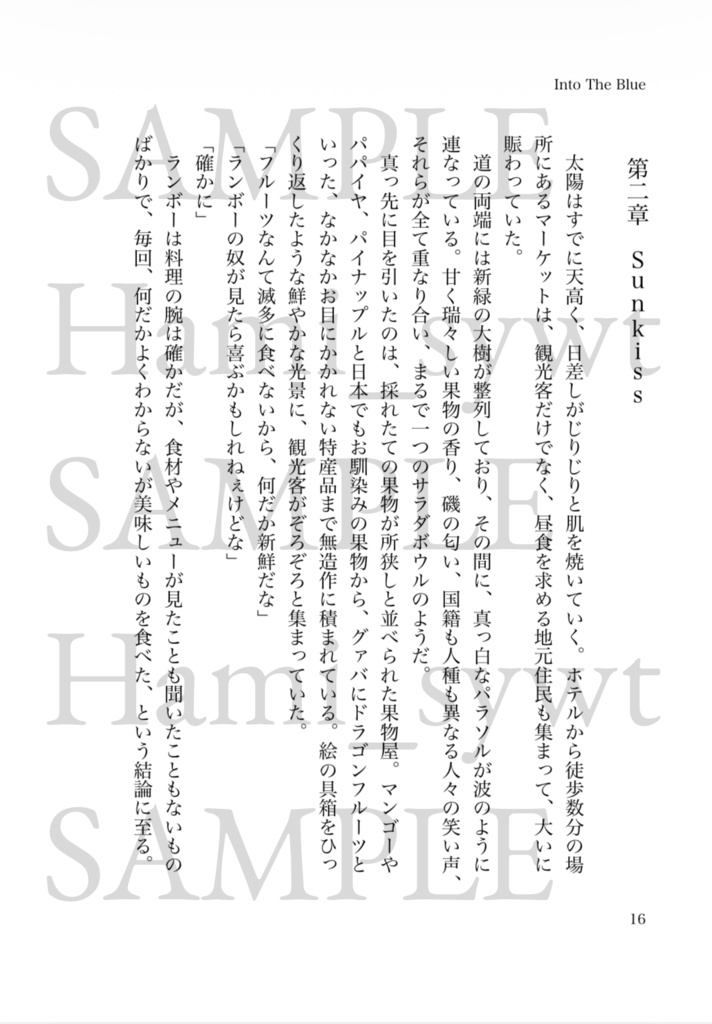 【10/19スパーク】Into The Blue【バサ2新刊】