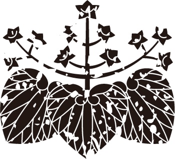 ダウンロード販売素材・64種の家紋はんこ・葵(あおい)ZIP (AI, PNG形式)