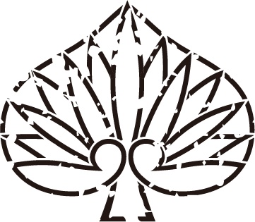 ダウンロード販売素材・64種の家紋はんこ・葵(あおい)ZIP (AI, PNG形式)