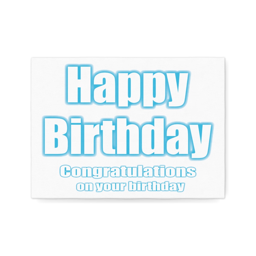 キャンパスボード・ハッピーバースデー（青）