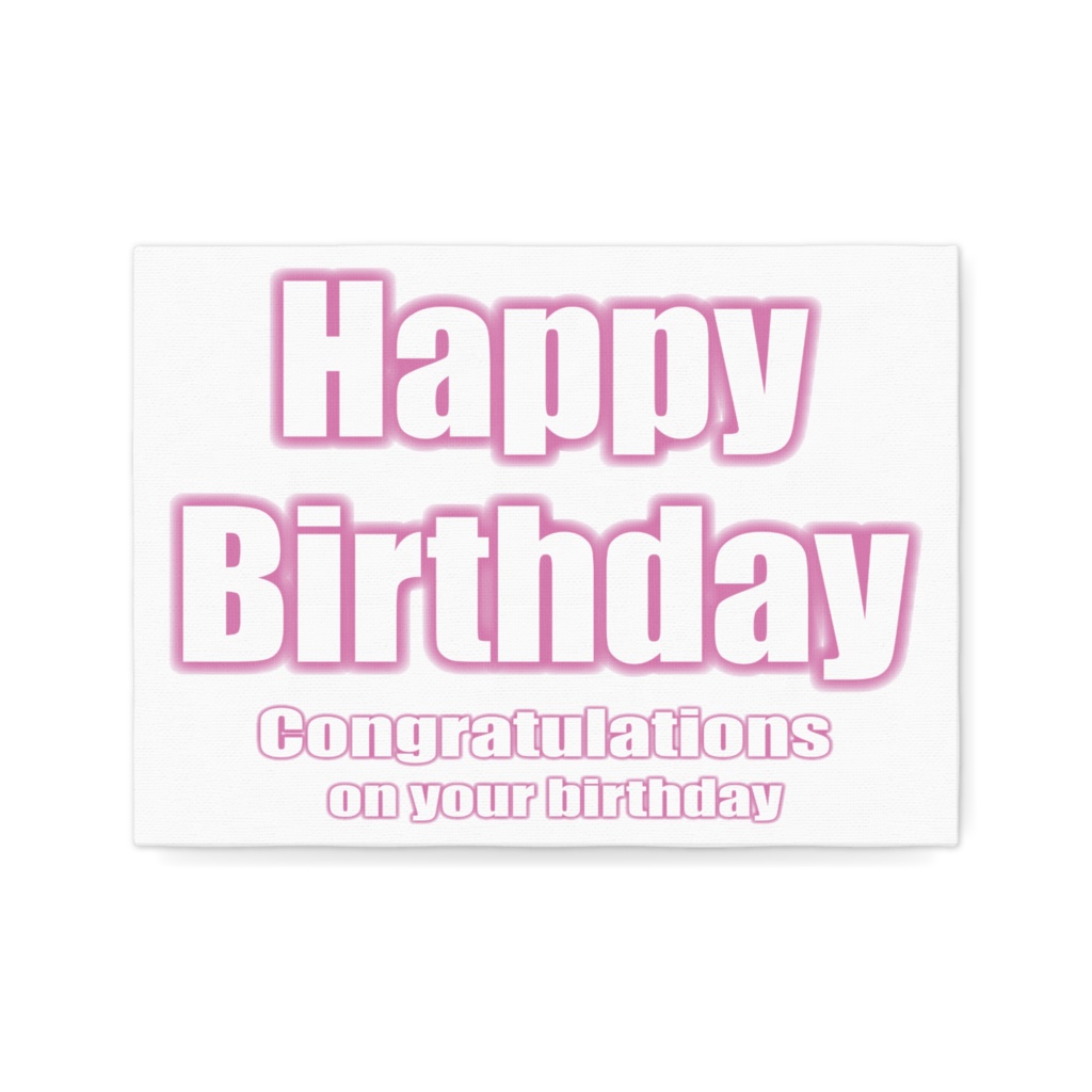キャンパスボード・ハッピーバースデー（桃）