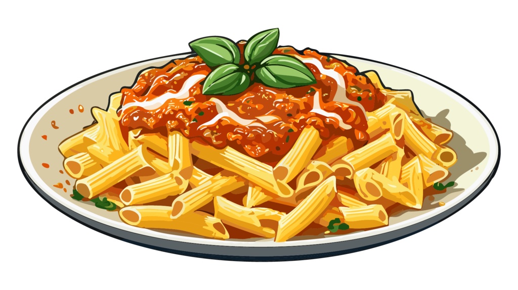 ダウンロード販売素材・スパゲティ(パスタ料理)ZIP (AI, PNG形式)