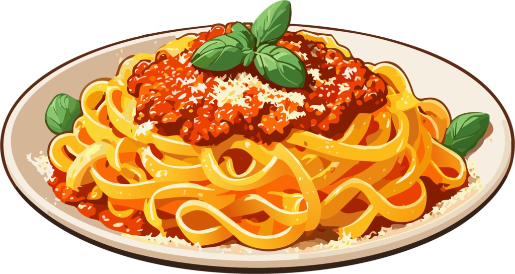 ダウンロード販売素材・スパゲティ(パスタ料理)ZIP (AI, PNG形式)