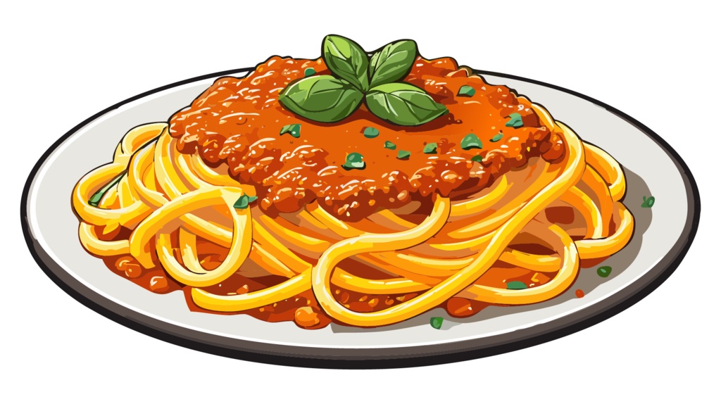 ダウンロード販売素材・スパゲティ(パスタ料理)ZIP (AI, PNG形式)