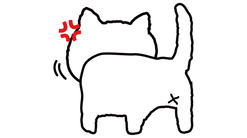 ダウンロード販売素材・あっちむいた猫ZIP (AI, PNG形式)