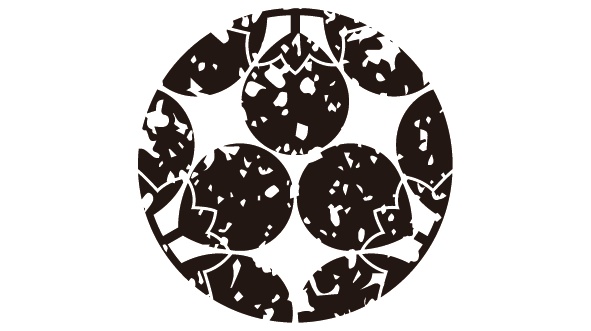 ダウンロード販売素材・6種の家紋はんこ・茄子(なす)ZIP (AI, PNG形式)