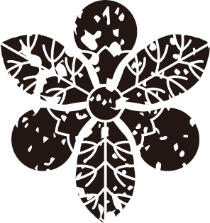 ダウンロード販売素材・6種の家紋はんこ・茄子(なす)ZIP (AI, PNG形式)