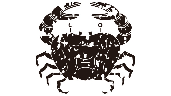 ダウンロード販売素材・4種の家紋はんこ・蟹(かに)ZIP (AI, PNG形式)