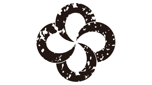 ダウンロード販売素材・18種の家紋はんこ・角(つの)ZIP (AI, PNG形式)