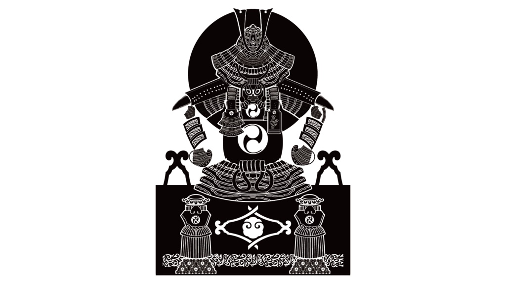 ダウンロード販売素材・日本の鎧兜ZIP (AI, PNG形式)