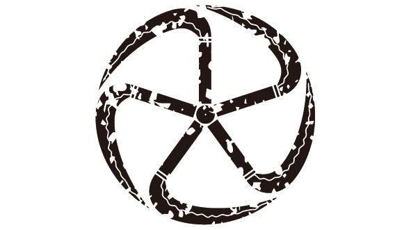 ダウンロード販売素材・9種の家紋はんこ・鎌(かま)ZIP (AI, PNG形式)