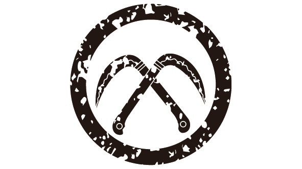 ダウンロード販売素材・9種の家紋はんこ・鎌(かま)ZIP (AI, PNG形式)