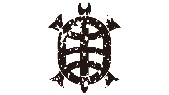 ダウンロード販売素材・14種の家紋はんこ・亀(かめ)※ZIP (AI, PNG形式)