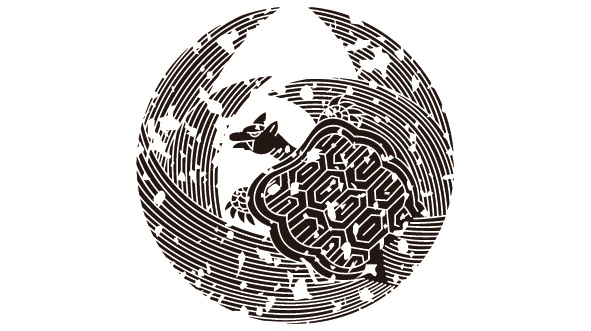 ダウンロード販売素材・14種の家紋はんこ・亀(かめ)※ZIP (AI, PNG形式)