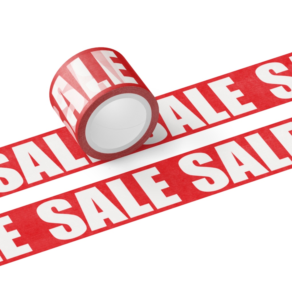 なるわん座限定マスキングテープ(30ミリ幅)・紅白SALE