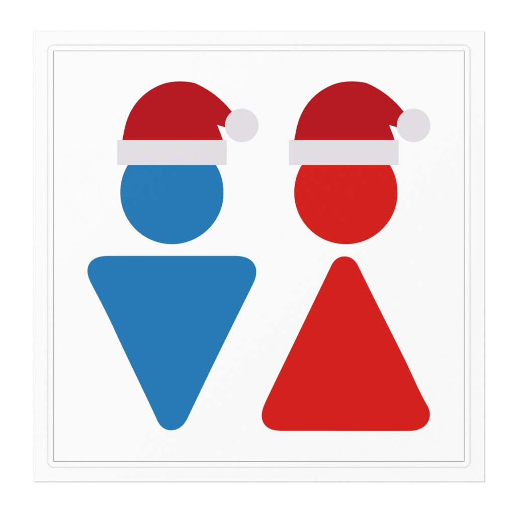 なるわん座限定!性別アイコン(クリスマス仕様)ステッカー・その4