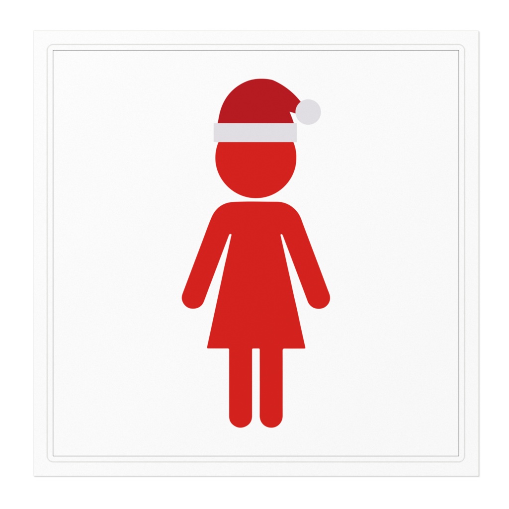 なるわん座限定!性別アイコン(クリスマス仕様)ステッカー・その2