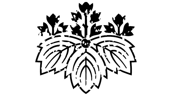 ダウンロード販売素材・家紋はんこ・桐（きり）ZIP (AI, PNG形式)