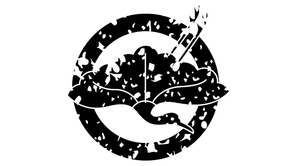 ダウンロード販売素材・家紋はんこ・銀杏(いちょう)ZIP (AI, PNG形式)