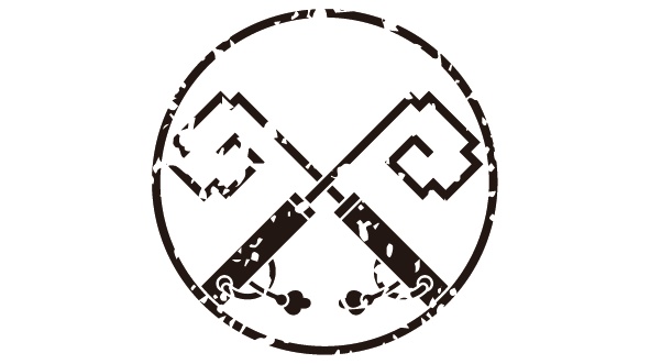 ダウンロード販売素材・家紋はんこ・鍵(かぎ)ZIP (AI, PNG形式)