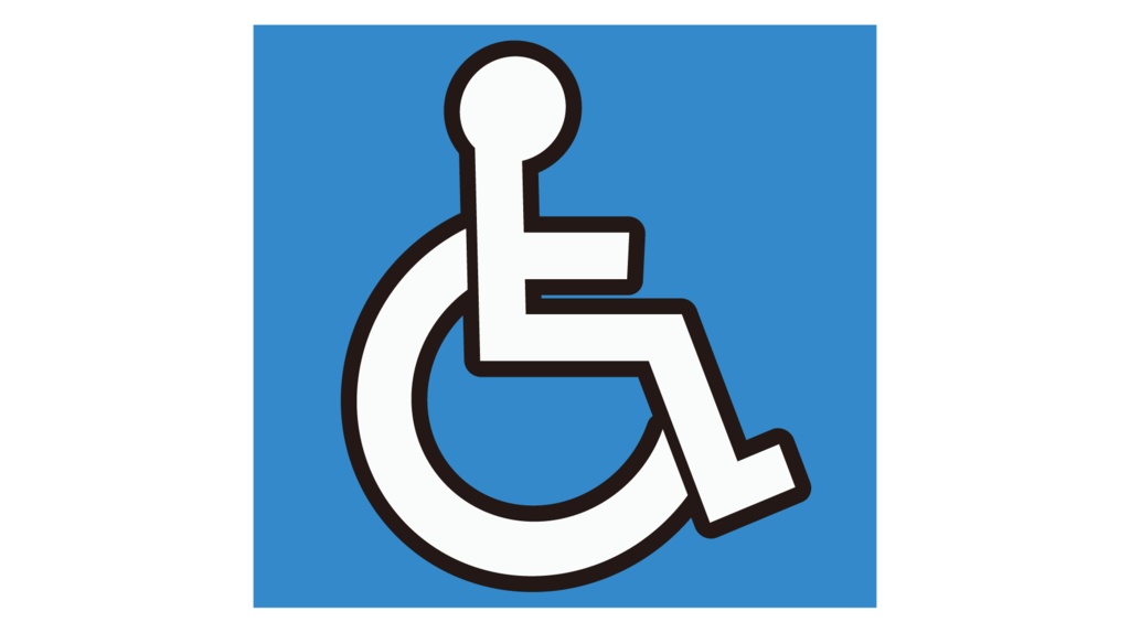 ダウンロード販売素材・販促イラスト素材・スリーカラー車いすマークZIP (AI, PNG形式)