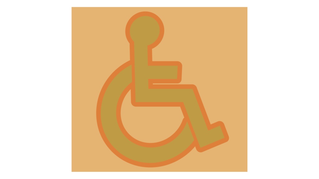 ダウンロード販売素材・販促イラスト素材・スリーカラー車いすマークZIP (AI, PNG形式)
