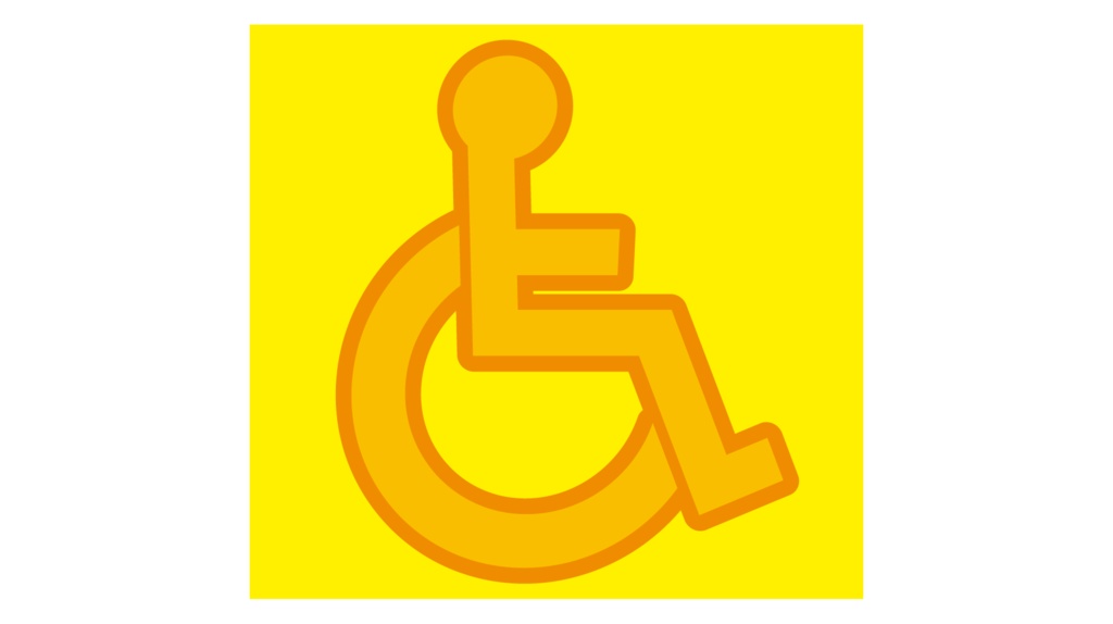 ダウンロード販売素材・販促イラスト素材・スリーカラー車いすマークZIP (AI, PNG形式)