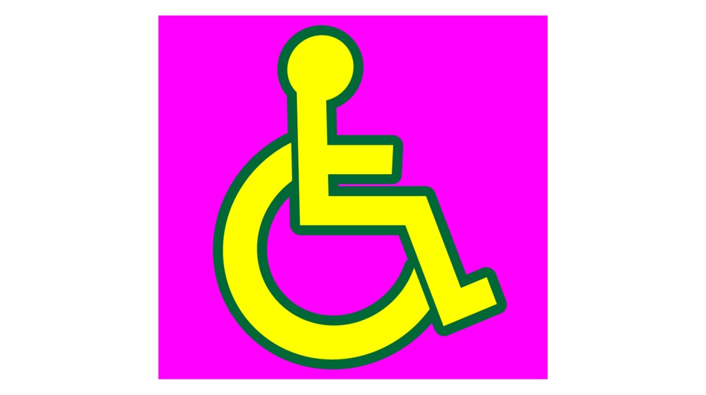 ダウンロード販売素材・販促イラスト素材・スリーカラー車いすマークZIP (AI, PNG形式)