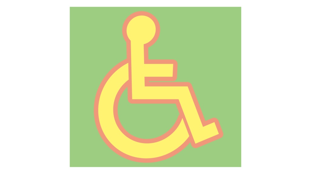 ダウンロード販売素材・販促イラスト素材・スリーカラー車いすマークZIP (AI, PNG形式)