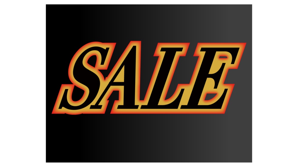 ダウンロード販売素材・販促イラスト素材・黒いSALEZIP (AI, PNG形式)