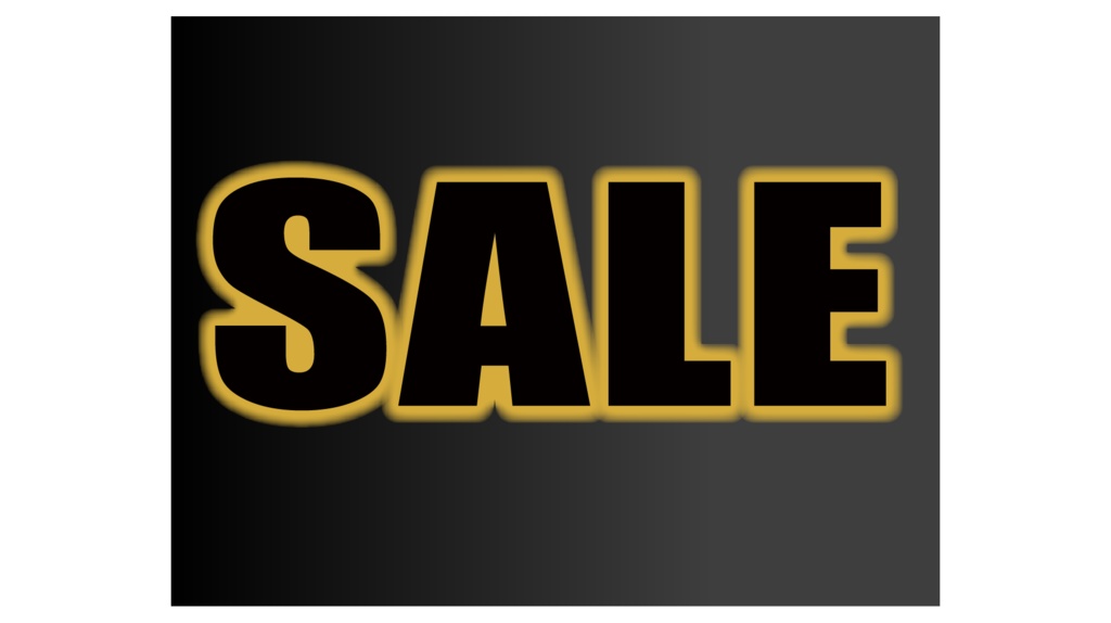 ダウンロード販売素材・販促イラスト素材・黒いSALEZIP (AI, PNG形式)