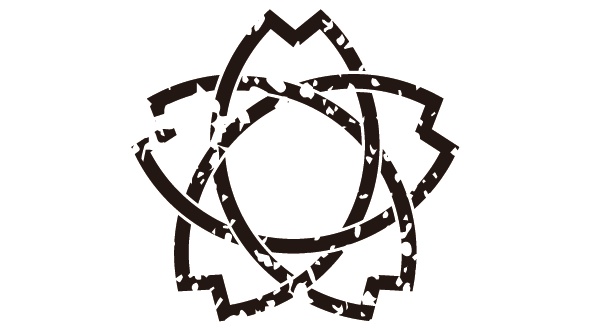 ダウンロード販売素材・家紋はんこ・桜(さくら)ZIP (AI, PNG形式)