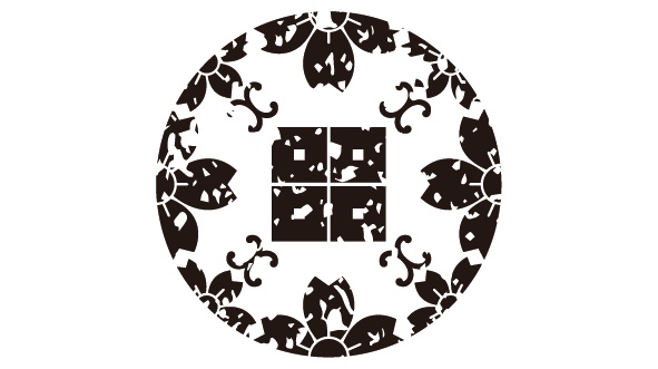 ダウンロード販売素材・家紋はんこ・桜(さくら)ZIP (AI, PNG形式)