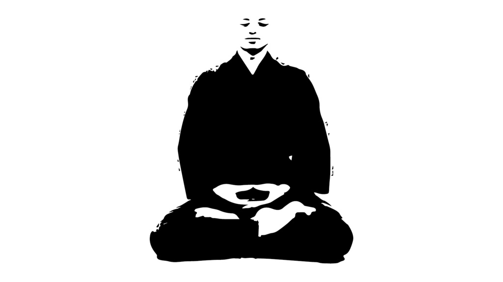 ダウンロード販売素材・販促イラスト素材・座禅僧ZIP (AI, PNG形式)