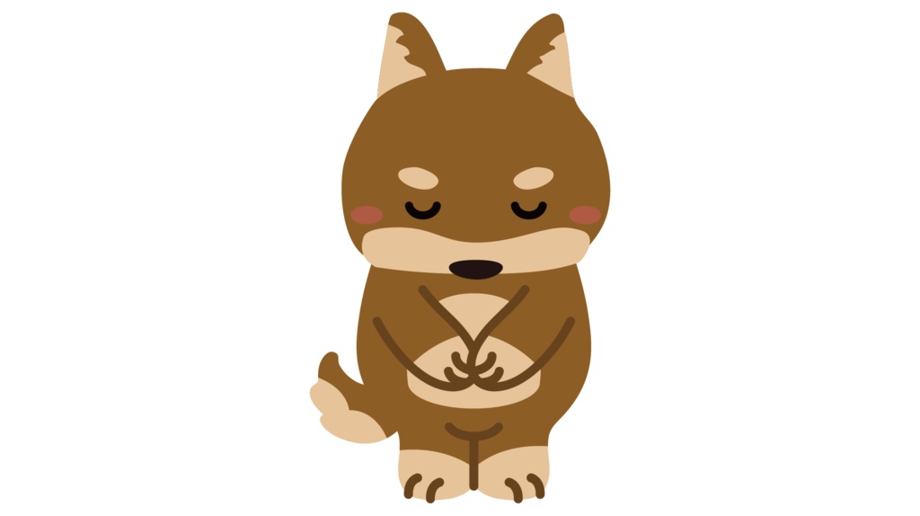 ダウンロード販売素材・販促イラスト素材・お辞儀する犬ZIP (AI, PNG形式)