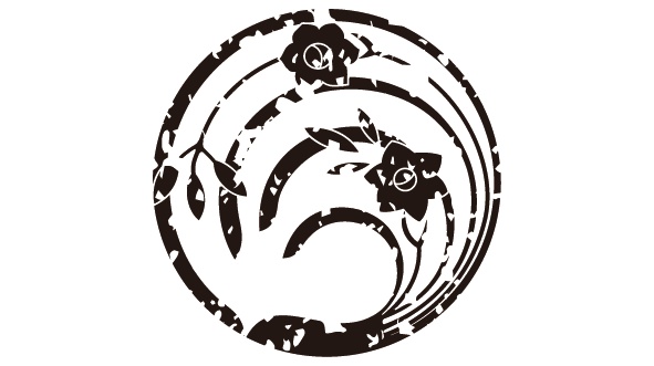 ダウンロード販売素材・家紋はんこ・水仙(すいせん)ZIP (AI, PNG形式)