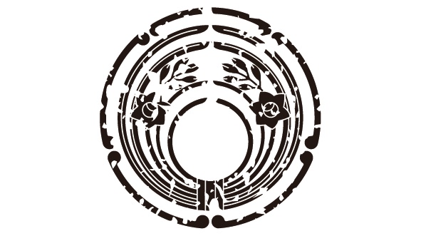 ダウンロード販売素材・家紋はんこ・水仙(すいせん)ZIP (AI, PNG形式)