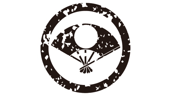 ダウンロード販売素材・家紋はんこ・扇(おうぎ)ZIP (AI, PNG形式)