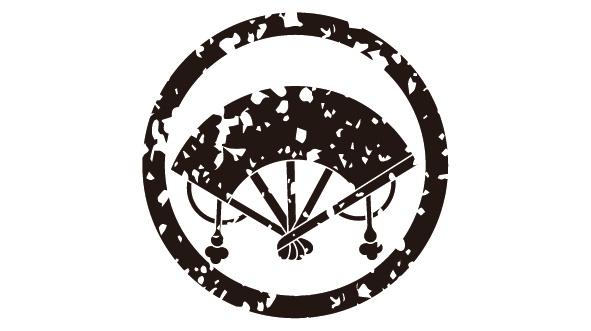 ダウンロード販売素材・家紋はんこ・扇(おうぎ)ZIP (AI, PNG形式)