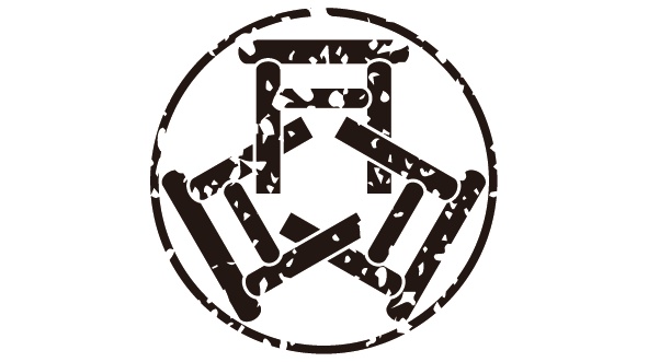 ダウンロード販売素材・家紋はんこ・鳥居(とりい)ZIP (AI, PNG形式)