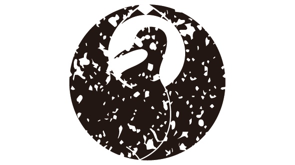 ダウンロード販売素材・家紋はんこ・鶴(つる)ZIP (AI, PNG形式)