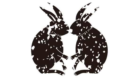 ダウンロード販売素材・家紋はんこ・兎(うさぎ)ZIP (AI, PNG形式)