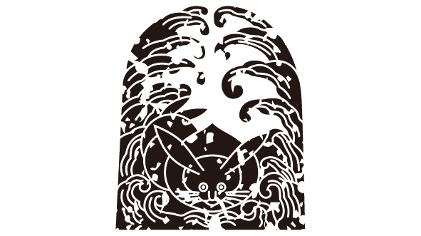 ダウンロード販売素材・家紋はんこ・兎(うさぎ)ZIP (AI, PNG形式)