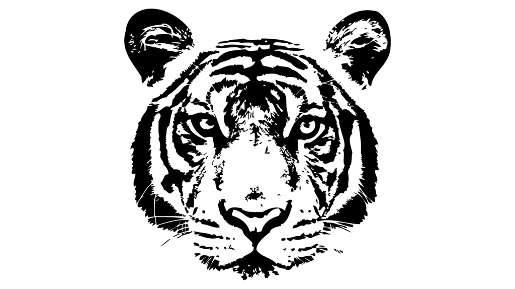 ダウンロード販売素材・販促イラスト素材・虎（とら）の顔ZIP (AI, PNG形式)