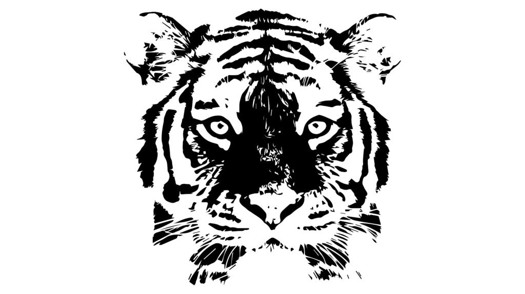 ダウンロード販売素材・販促イラスト素材・虎(とら)の顔ZIP (AI, PNG形式)